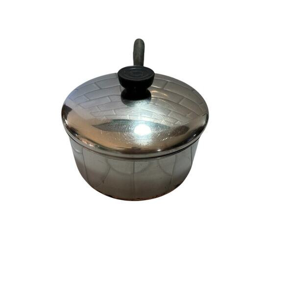 Vintage 1801 Revere Ware Copper Bottom 2 Quart Saucepan with Lid - Picture 5 of 12